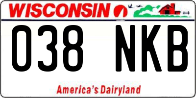 WI license plate 038NKB