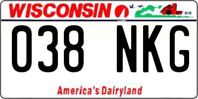 WI license plate 038NKG