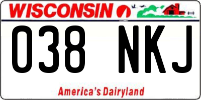 WI license plate 038NKJ