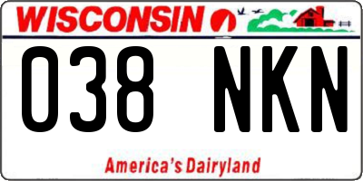 WI license plate 038NKN