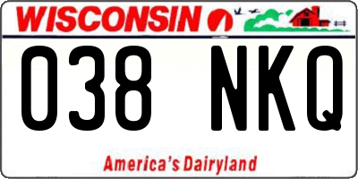 WI license plate 038NKQ