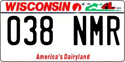 WI license plate 038NMR