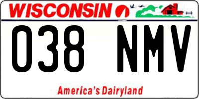 WI license plate 038NMV