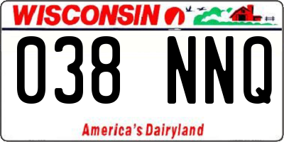 WI license plate 038NNQ