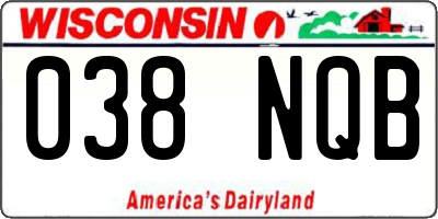 WI license plate 038NQB