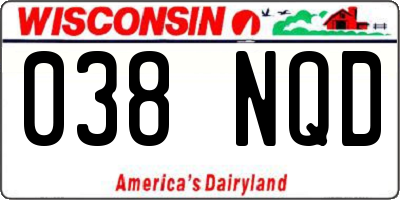 WI license plate 038NQD