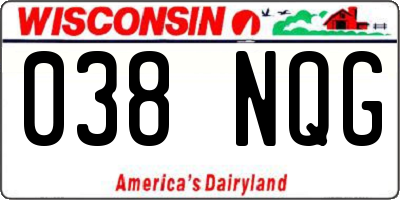 WI license plate 038NQG