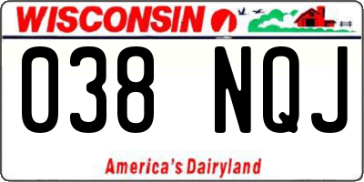 WI license plate 038NQJ