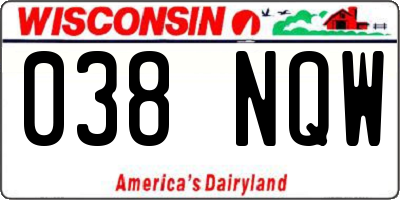 WI license plate 038NQW
