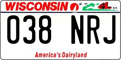 WI license plate 038NRJ