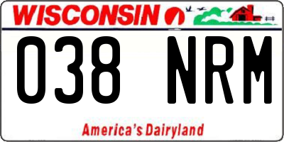 WI license plate 038NRM