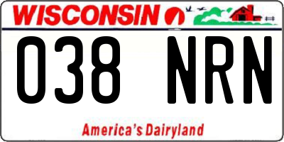 WI license plate 038NRN