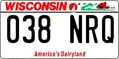 WI license plate 038NRQ