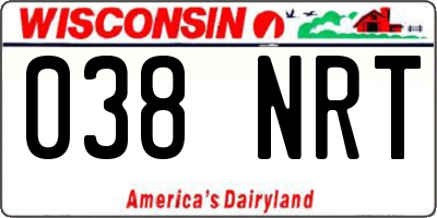 WI license plate 038NRT