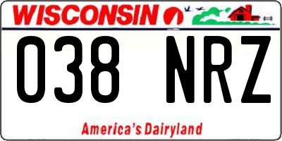 WI license plate 038NRZ