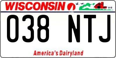 WI license plate 038NTJ