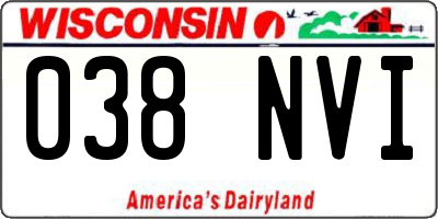WI license plate 038NVI
