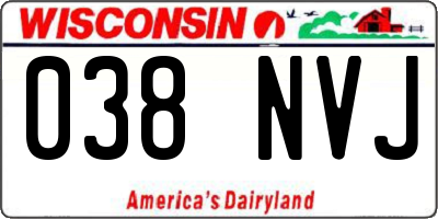 WI license plate 038NVJ