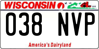 WI license plate 038NVP