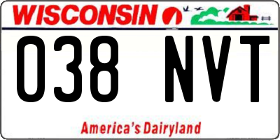 WI license plate 038NVT