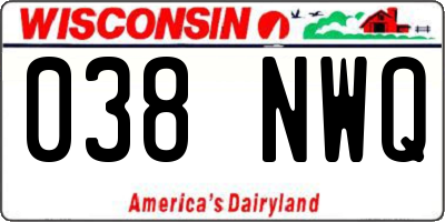 WI license plate 038NWQ