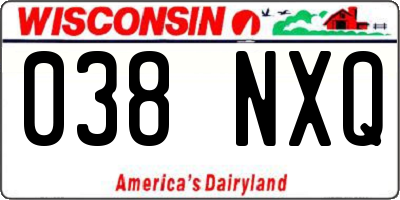 WI license plate 038NXQ