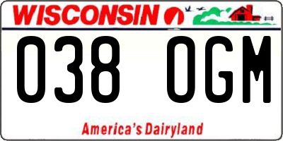 WI license plate 038OGM