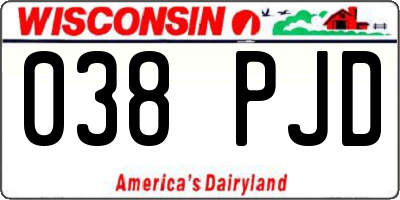 WI license plate 038PJD