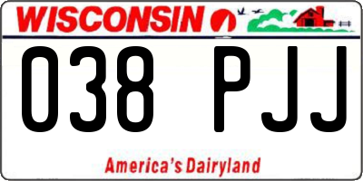 WI license plate 038PJJ