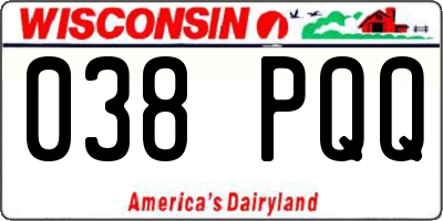 WI license plate 038PQQ