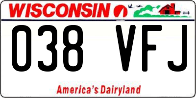 WI license plate 038VFJ