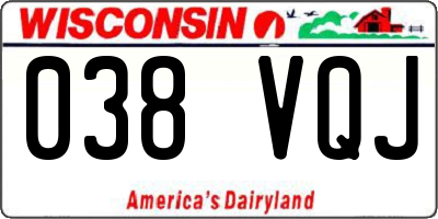 WI license plate 038VQJ