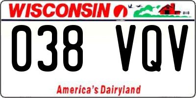 WI license plate 038VQV