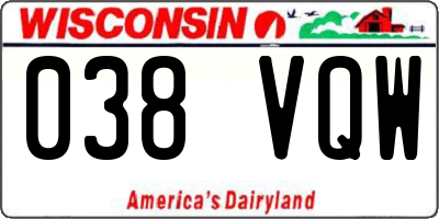 WI license plate 038VQW
