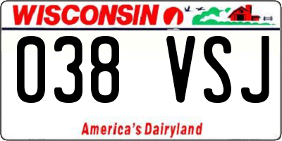 WI license plate 038VSJ