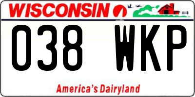 WI license plate 038WKP