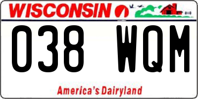 WI license plate 038WQM