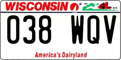 WI license plate 038WQV
