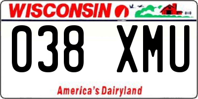 WI license plate 038XMU