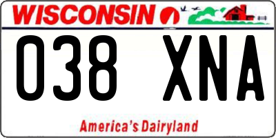WI license plate 038XNA