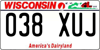WI license plate 038XUJ