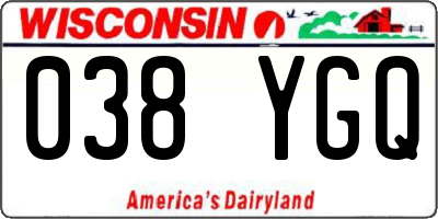 WI license plate 038YGQ