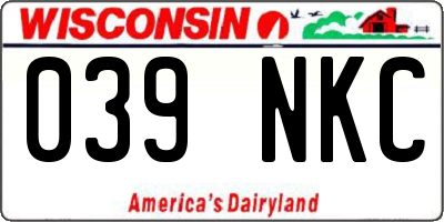 WI license plate 039NKC