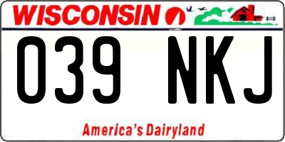 WI license plate 039NKJ