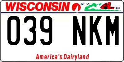 WI license plate 039NKM