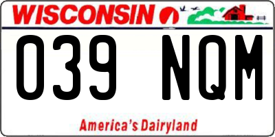 WI license plate 039NQM