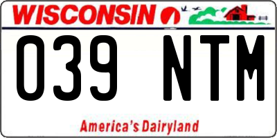 WI license plate 039NTM