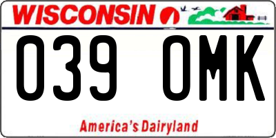 WI license plate 039OMK