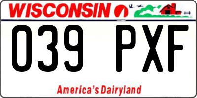 WI license plate 039PXF