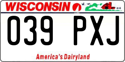WI license plate 039PXJ